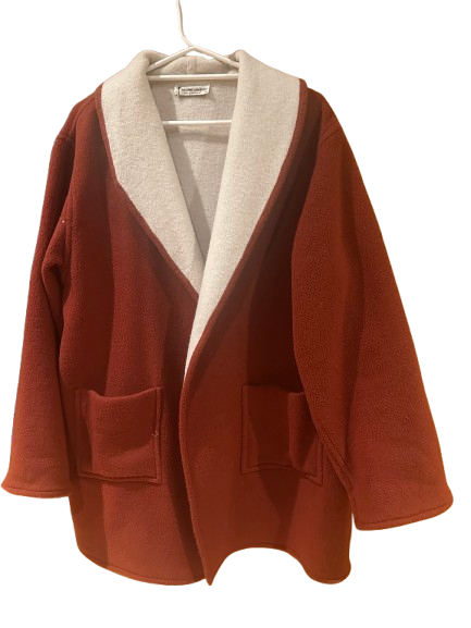 Soft, warm, synthetic/ wool, oversized coat size 16