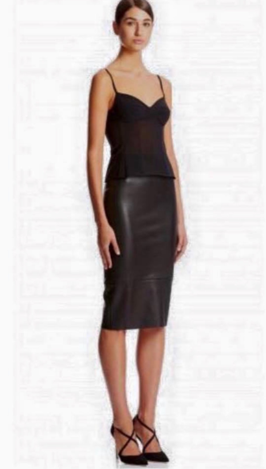 Scanlan Theodore Leather Pencil Skirt - AirRobe