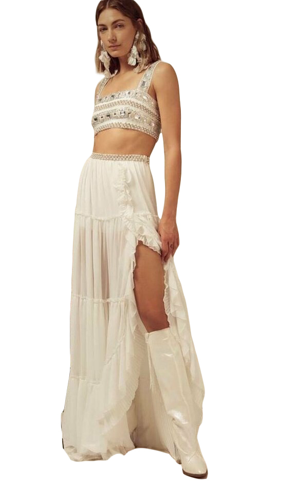 RAISA & VANESSA Lux Embellished Top and Skirt Set Size 6-8 