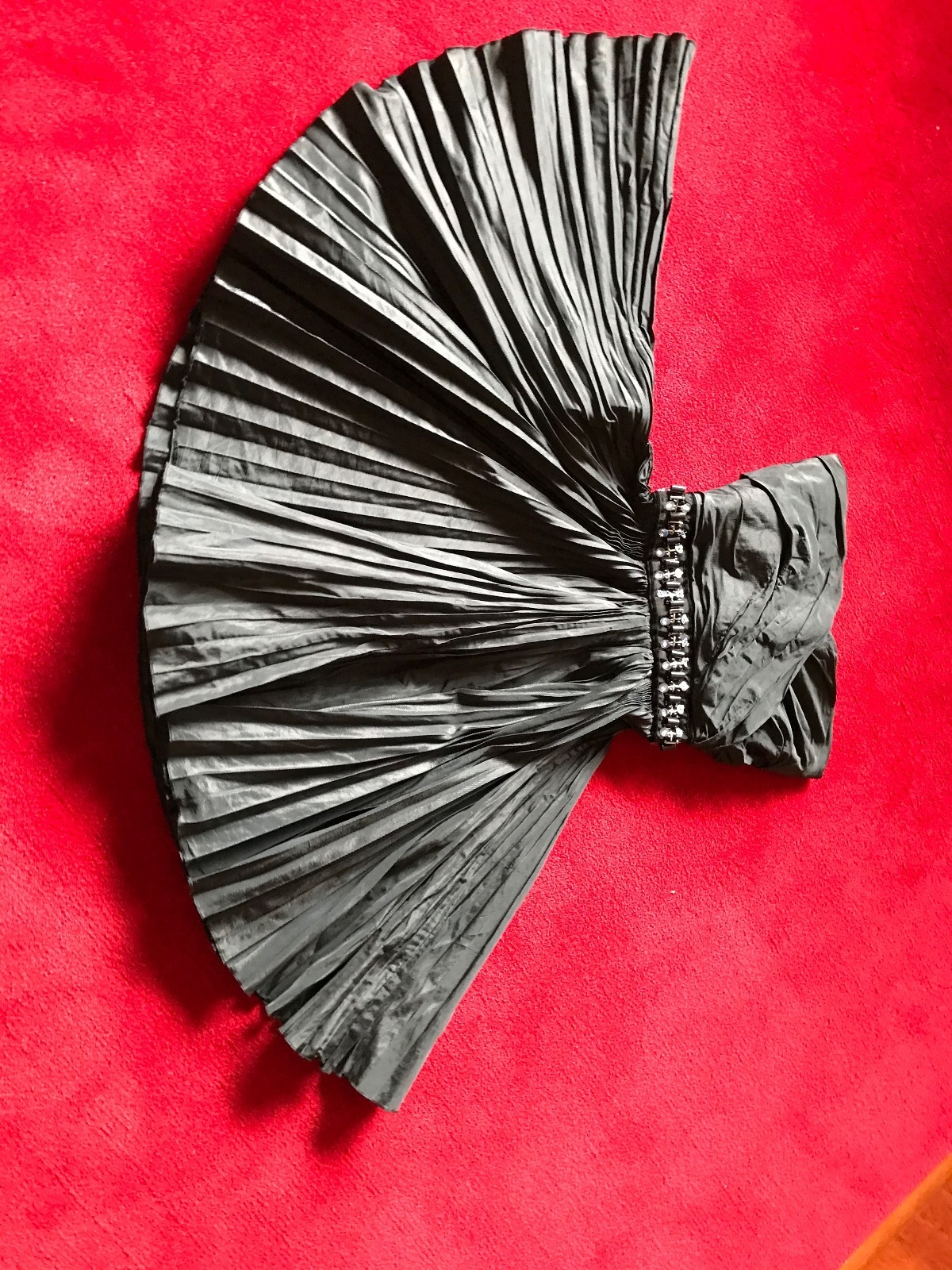 Black Pleat Sleeveless Evening Dress Size 6