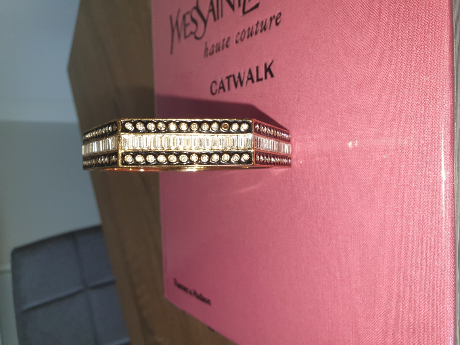 Gold & Black Monaco Hexagon Bangle