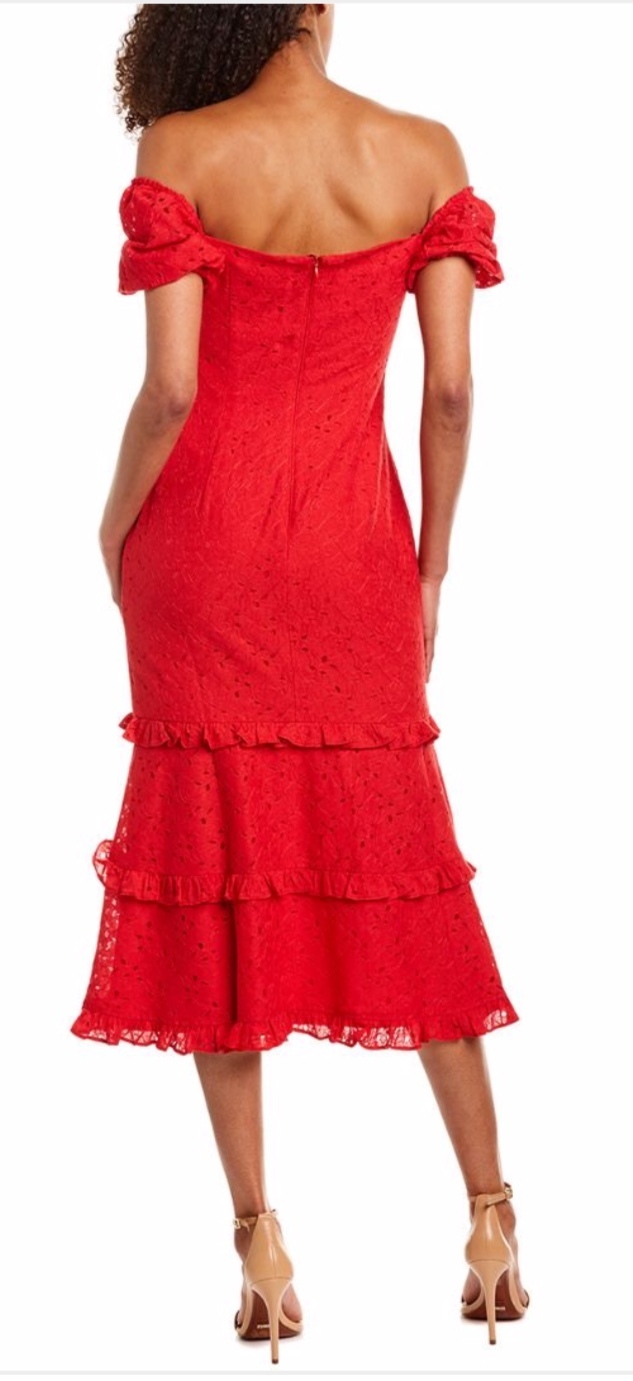Red Midi Dress Size 8-10