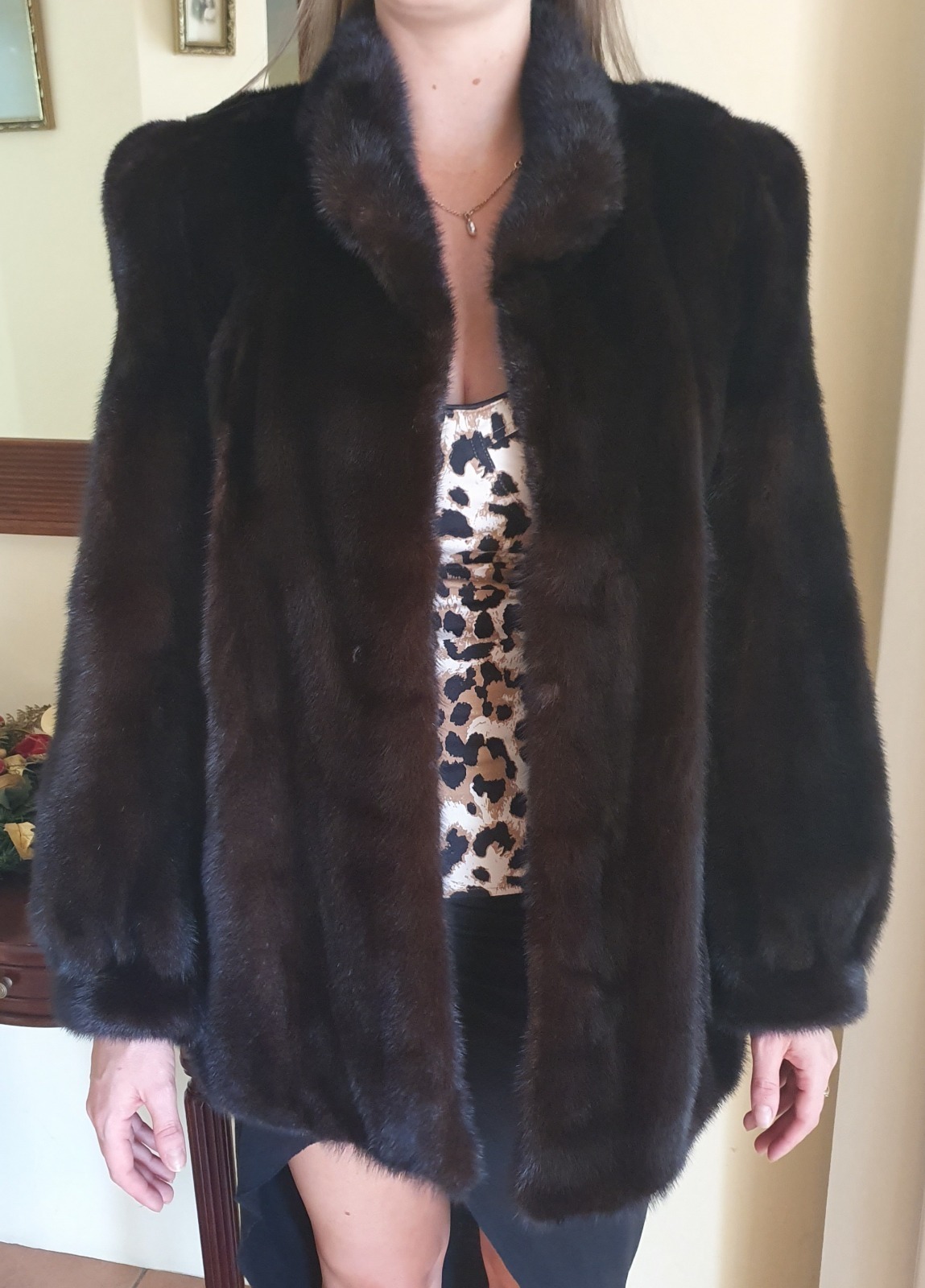 Diamond Mink Coat Size 10