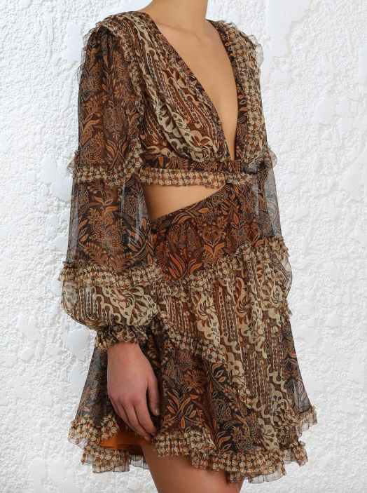 Tali Batik Cut Out Dress Size 10