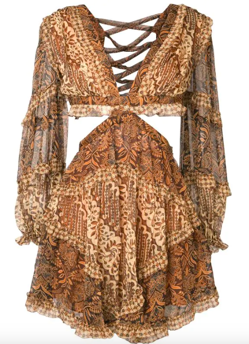 Tali Batik Cut Out Dress Size 10