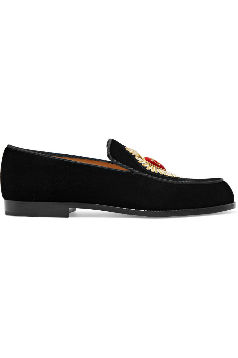 Christian Louboutin Black Velvet Perou Corazon Loafers Size  display picture 2