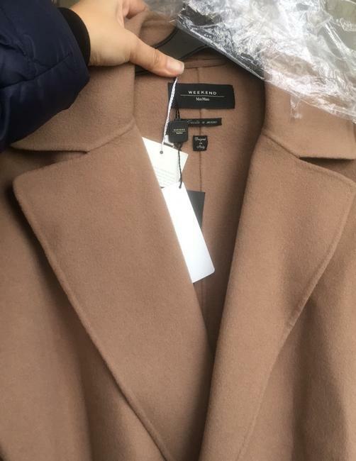 Max Mara Camel Wool Wrap Coat Size AirRobe
