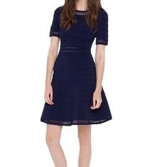 Sandro Paris Navy knitted dress Size AirRobe
