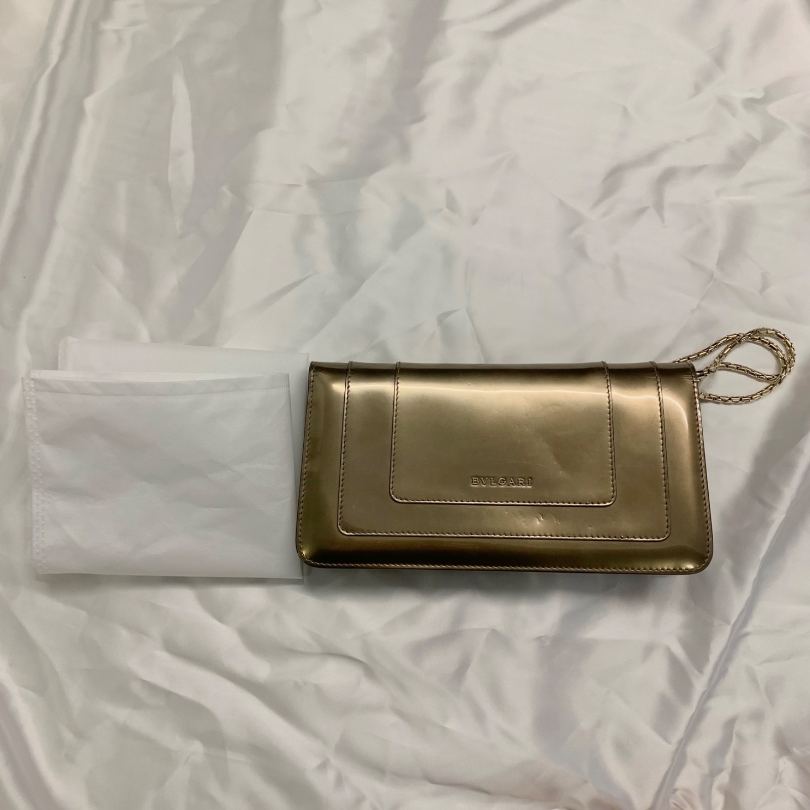Serpenti Forever Gold Clutch Bag
