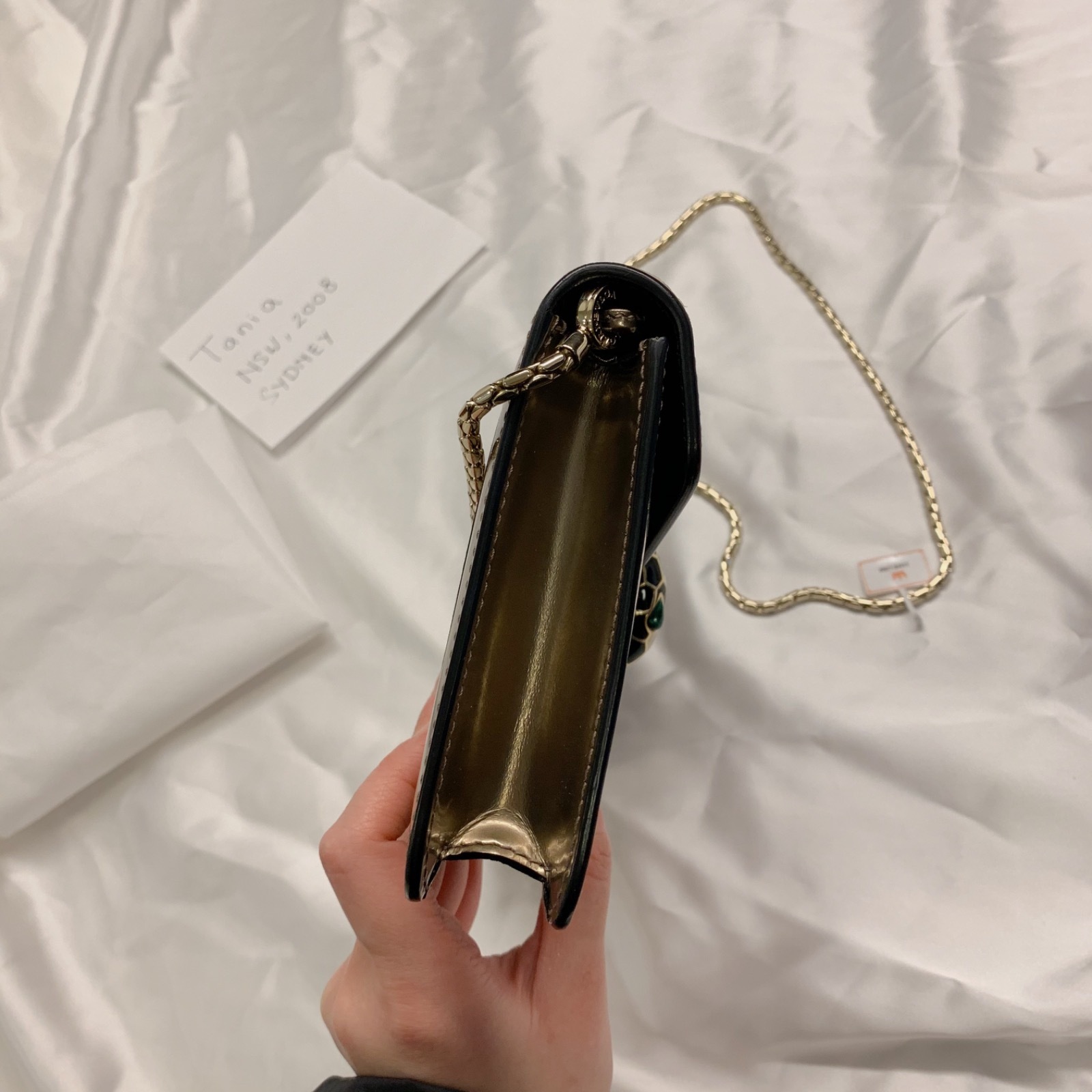 Serpenti Forever Gold Clutch Bag