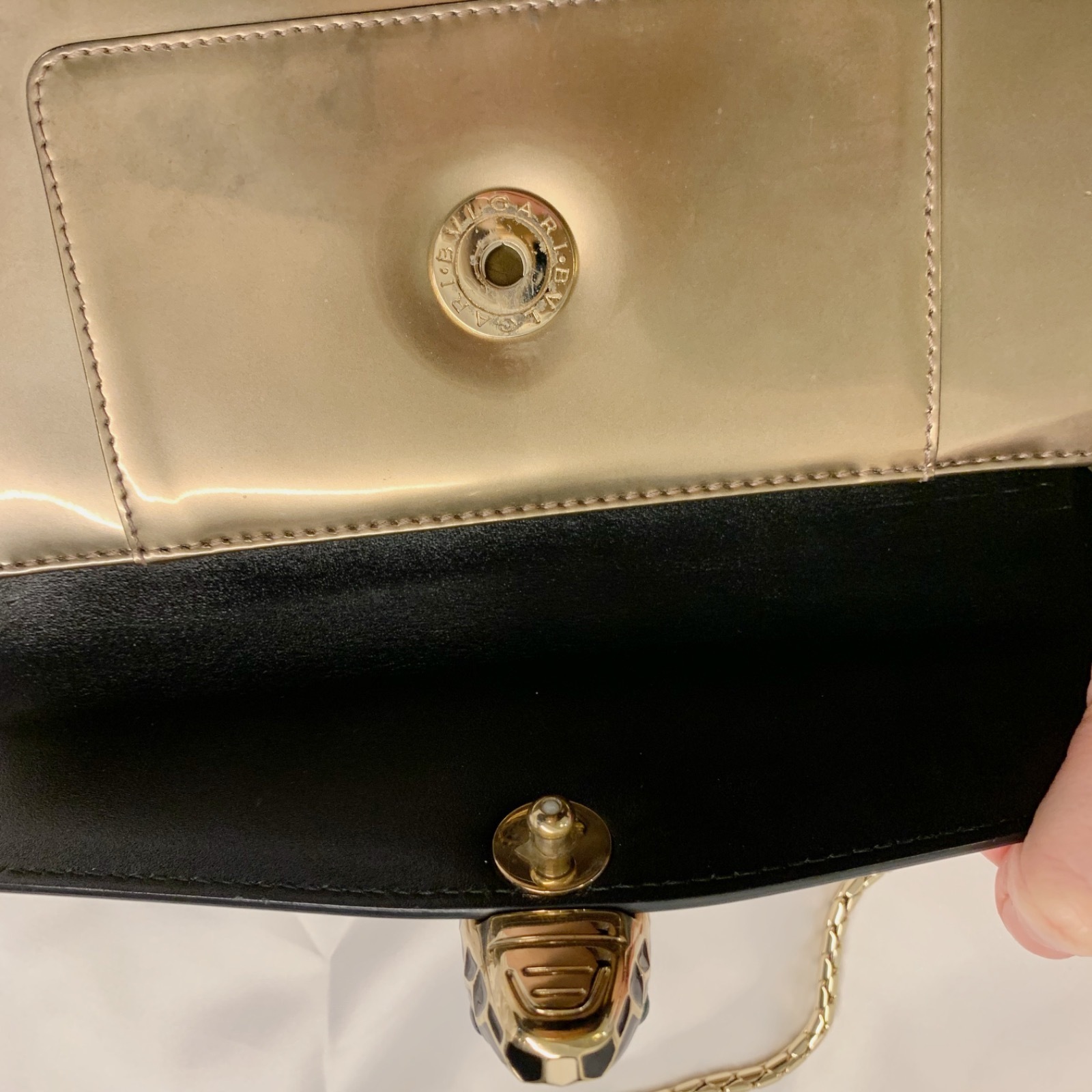Serpenti Forever Gold Clutch Bag