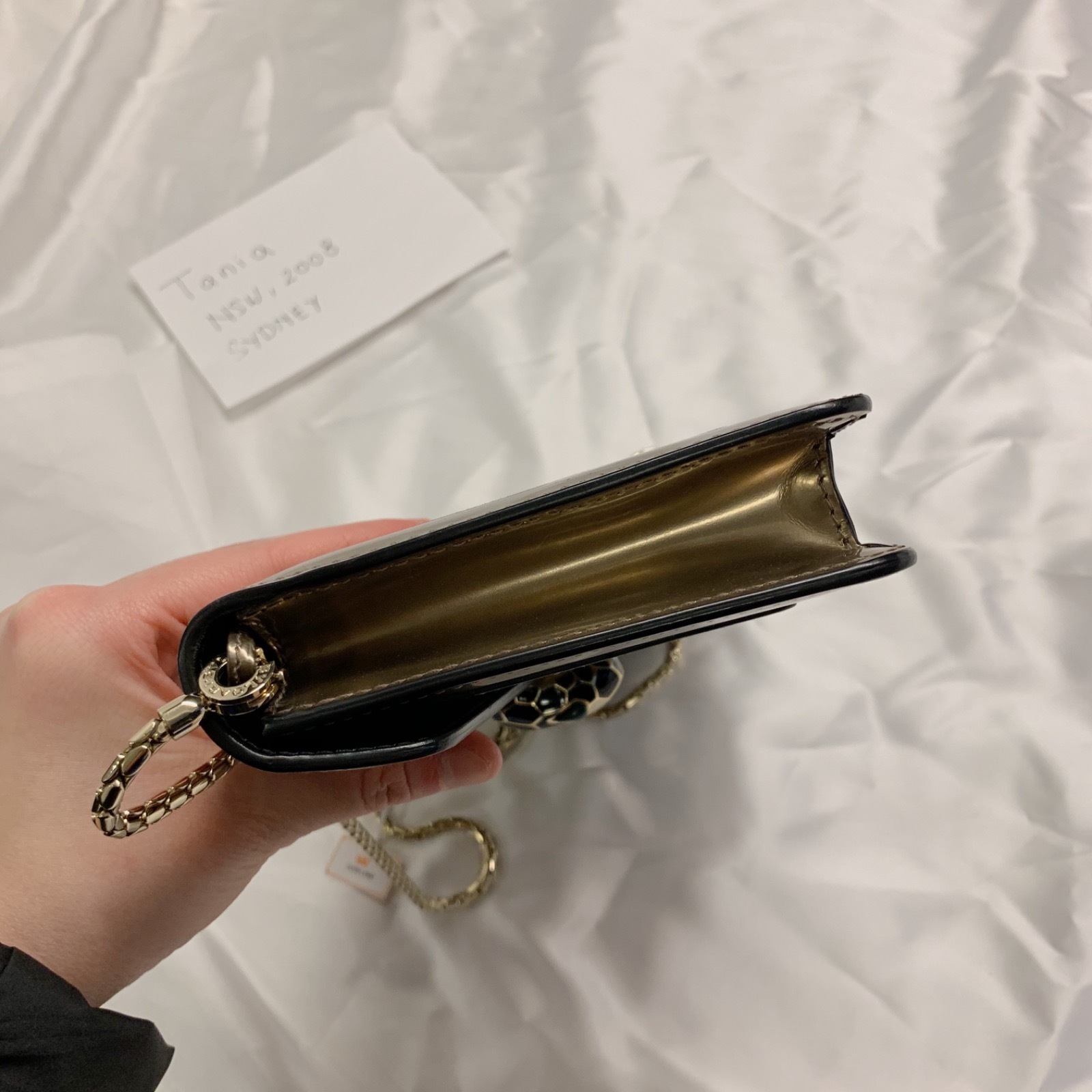 Serpenti Forever Gold Clutch Bag