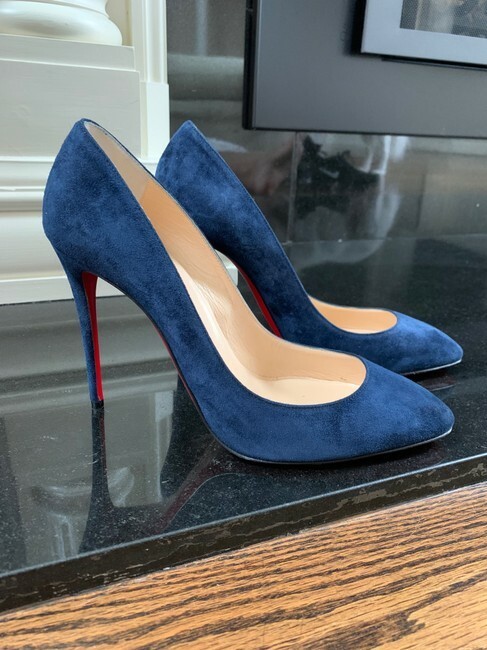 Christian Louboutin LOUBOUTIN Blue Eloise Navy Marine Suede