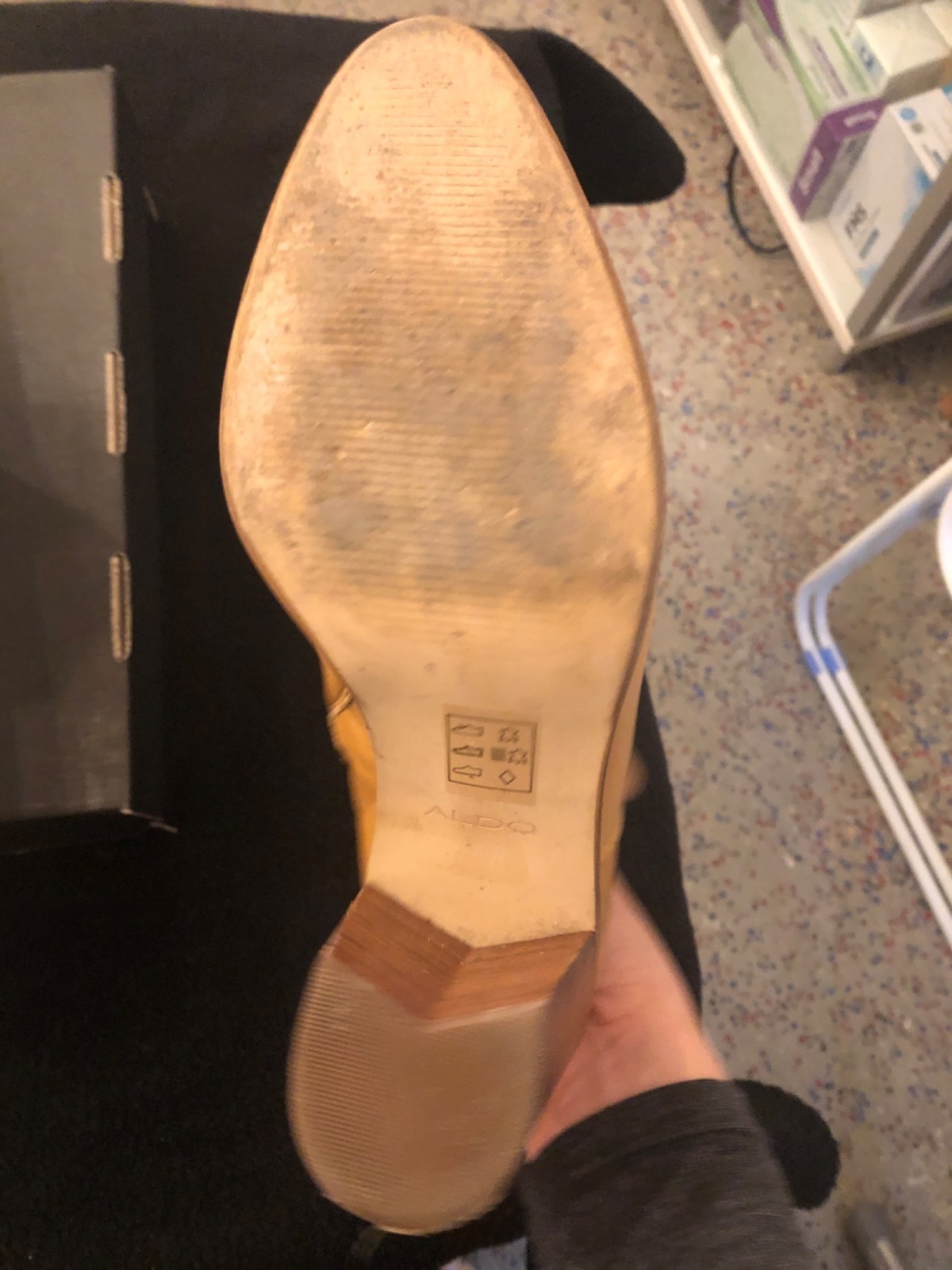 Camel leather boots Size 7.5