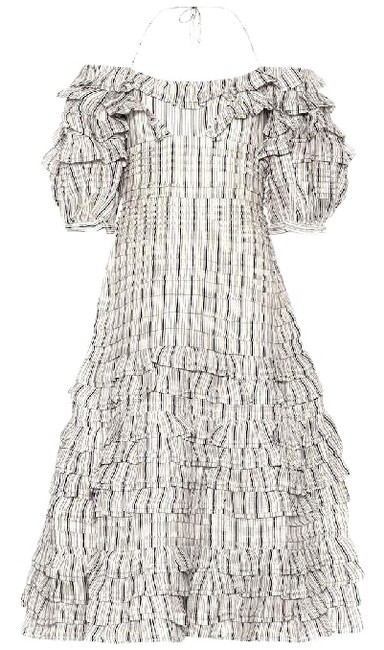 white midi dress ruched Love Off White Ruched Midi Dress E5373A2210 – Agua de Coco
