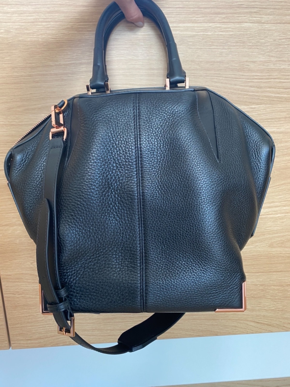 Emile Black leather Tote bag