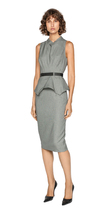 Birdseye Draped Neck Peplum Shirt BNWT Size 6