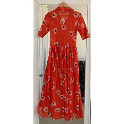 ganni tilden mesh maxi dress Ganni Floral Print Mesh Long Sleeve Maxi Wrap Dress In Blue