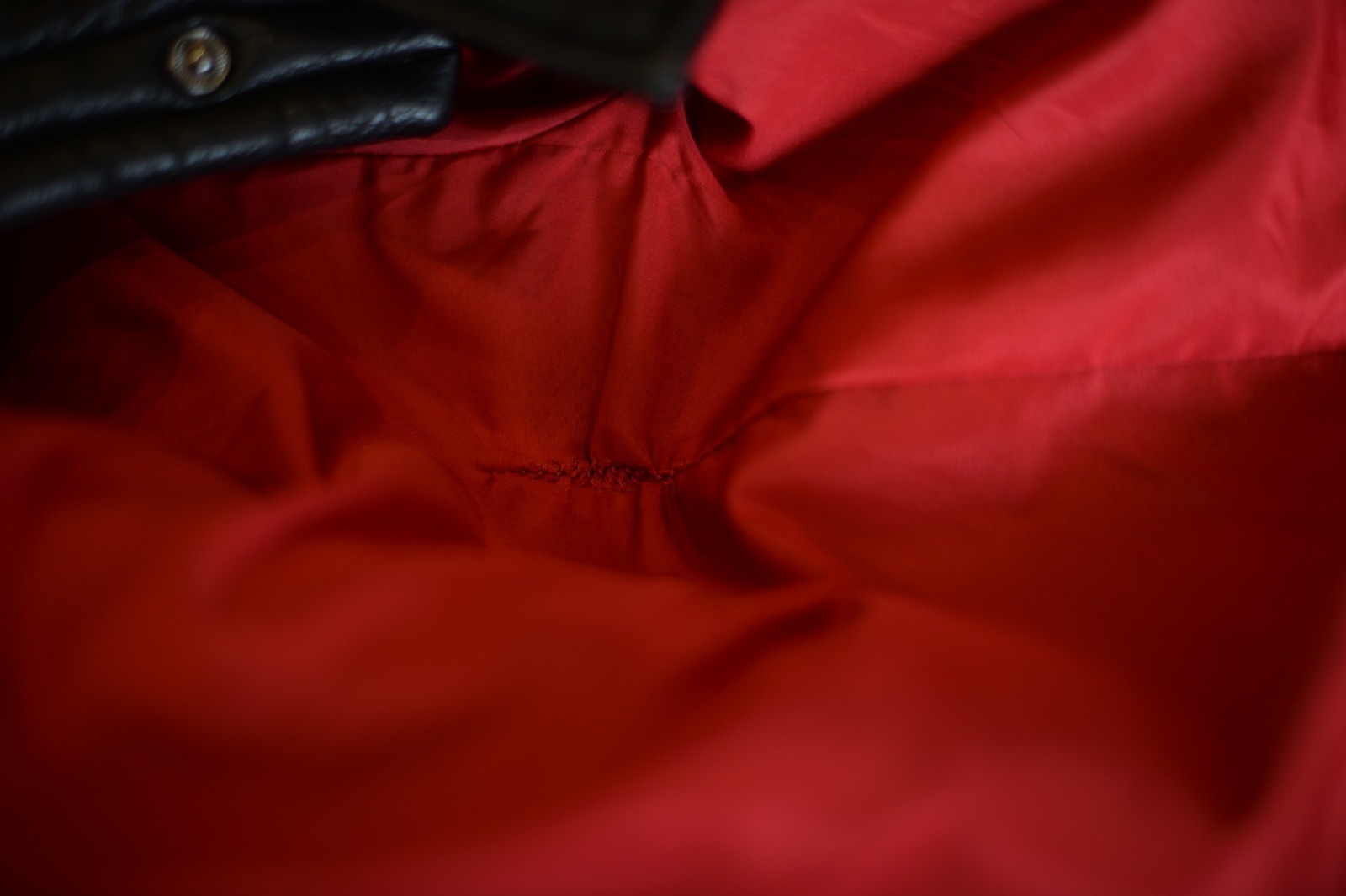Faux Leather Jacket with Red Lining