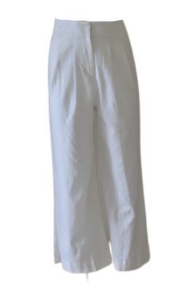 White linen trousers Size 6 - AirRobe