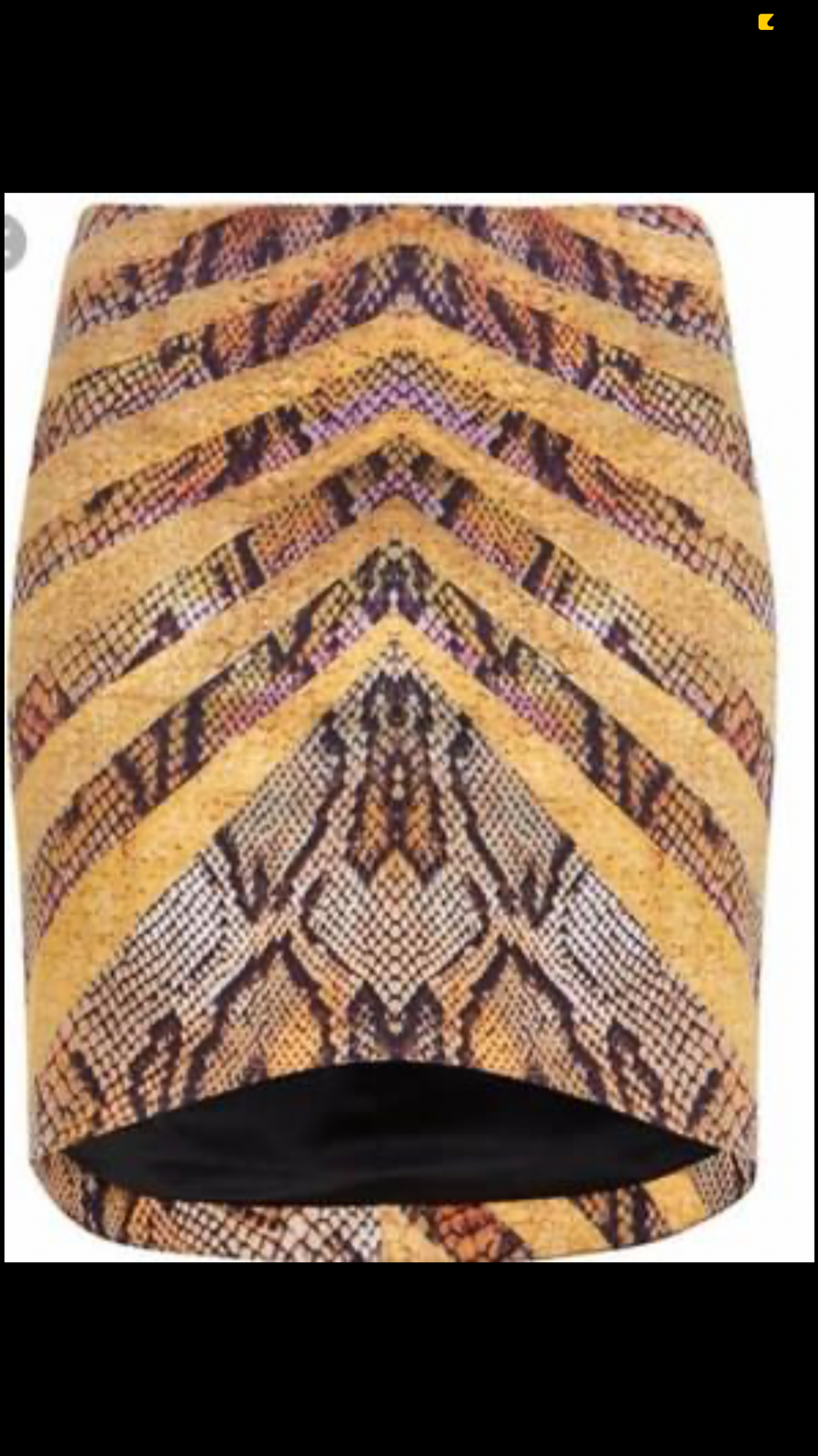 Snake skin high waist mini skirt BNWT Size 8 