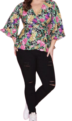Floral wrap top BNWT Size 16