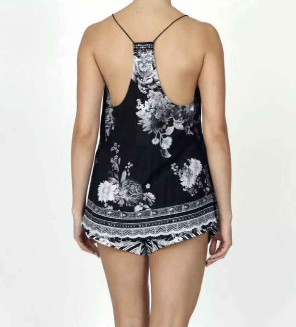  ‘Moonshine bloom’ T back Top BNWT Size 14