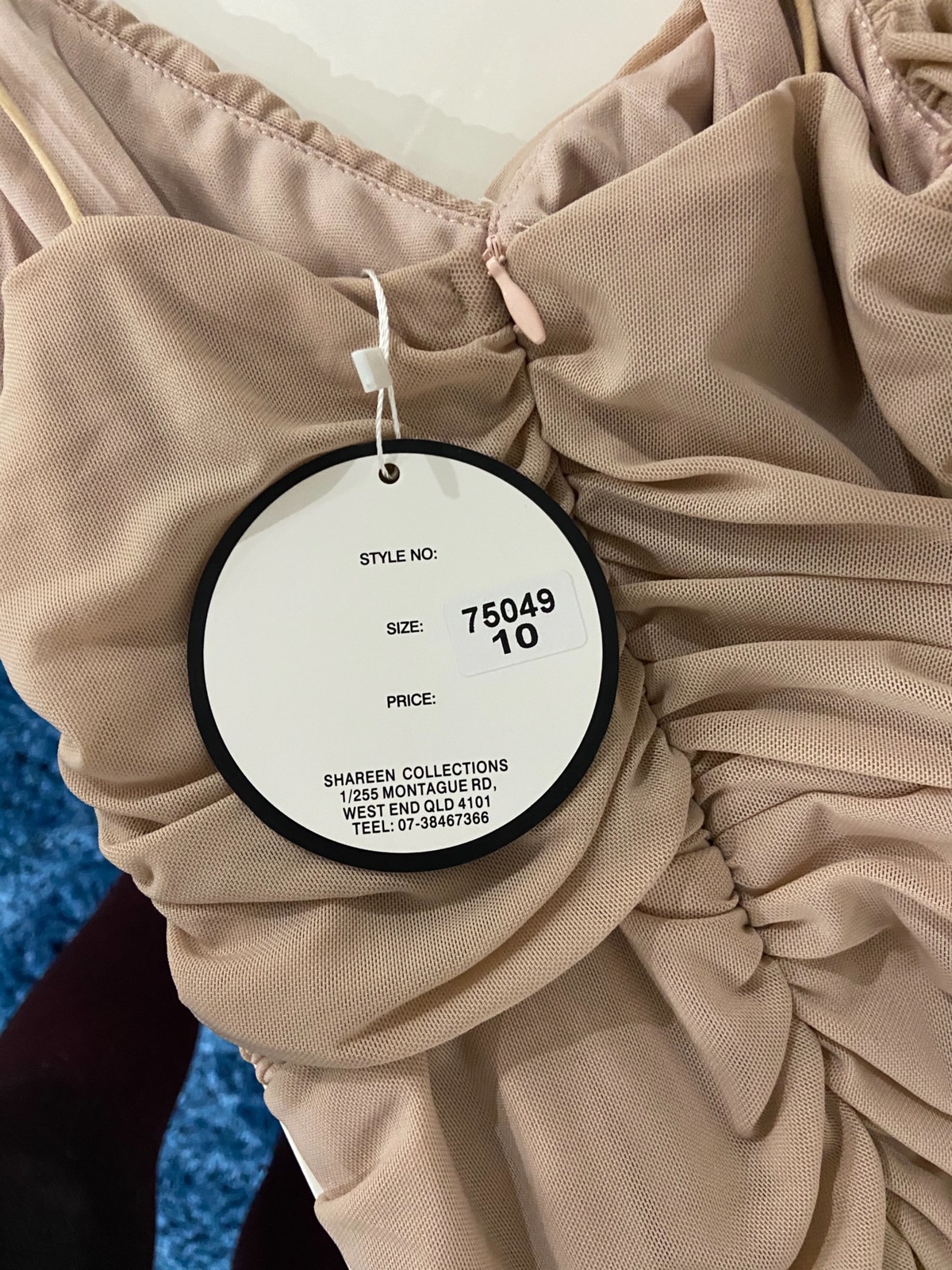 Blush ruched party dress BNWT Size 10 