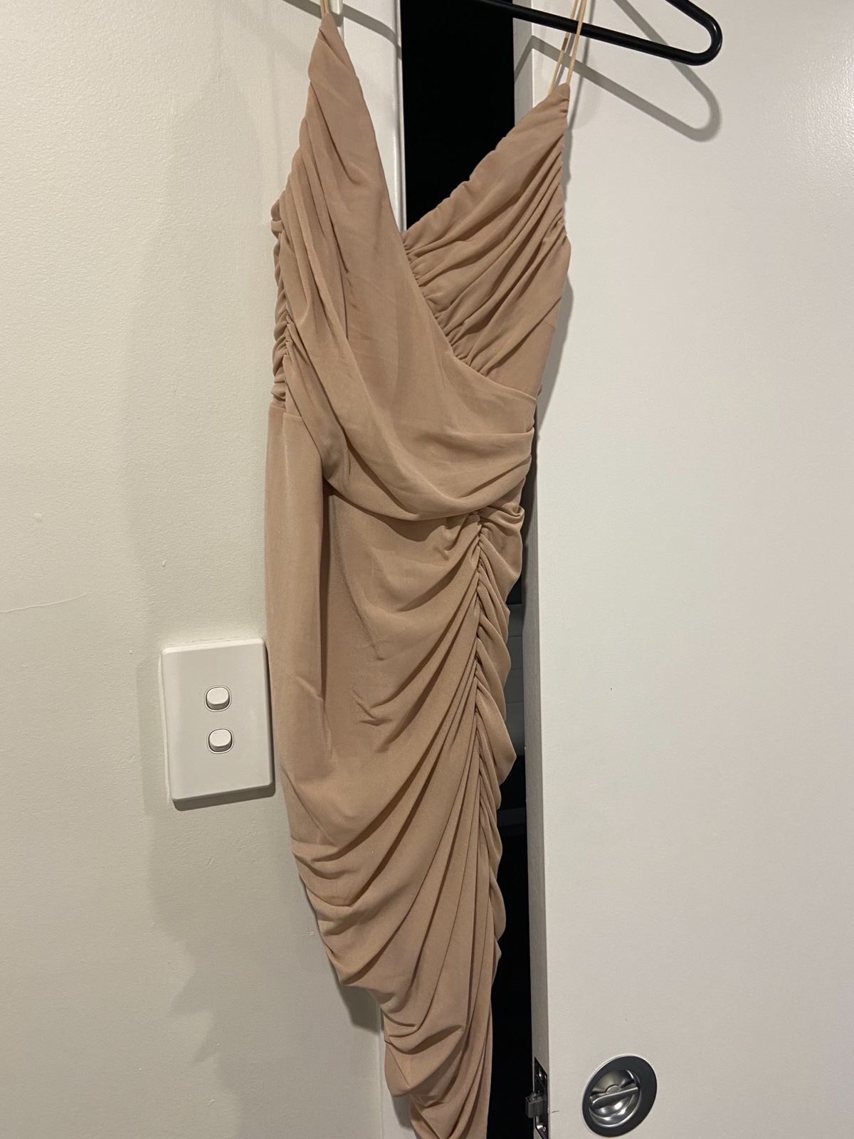 Blush ruched party dress BNWT Size 10 