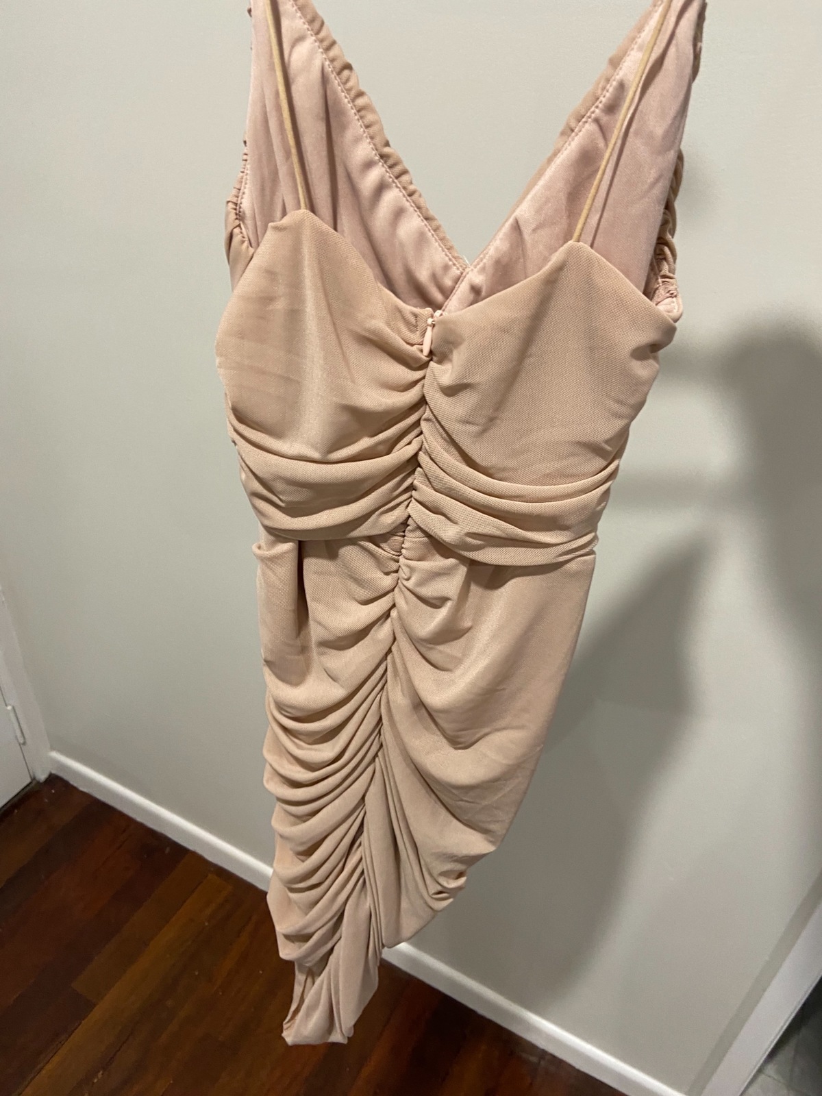 Blush ruched party dress BNWT Size 10 