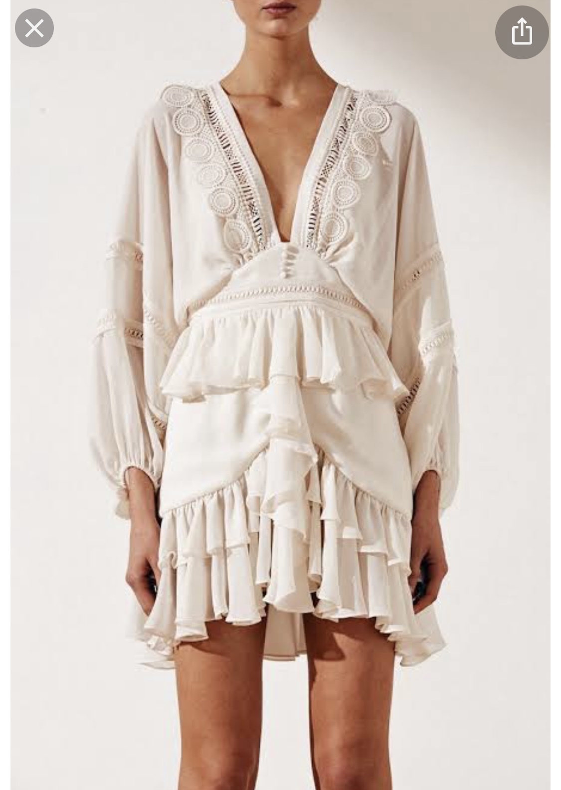 Plunge frill mini dress BNWT Sie 8