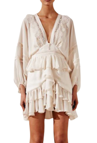 Plunge frill mini dress BNWT Sie 8