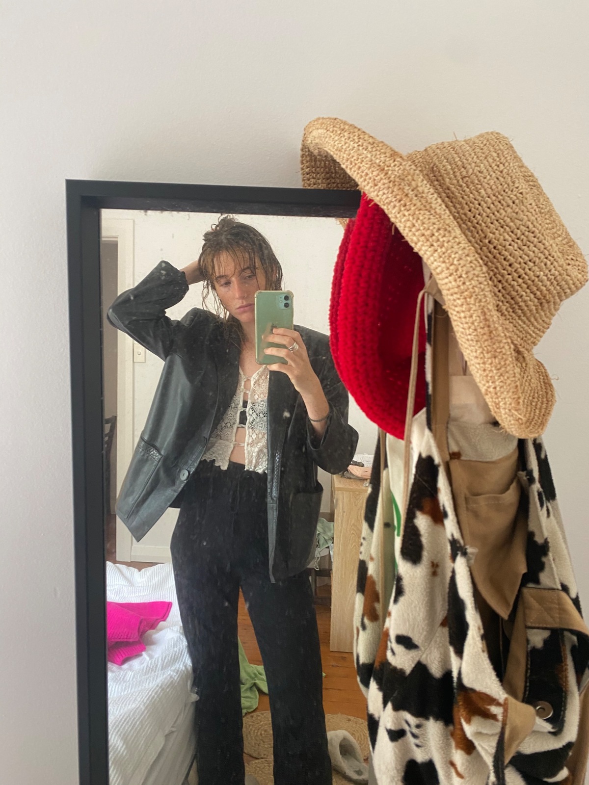 Faux Leather jacket Size 8-12