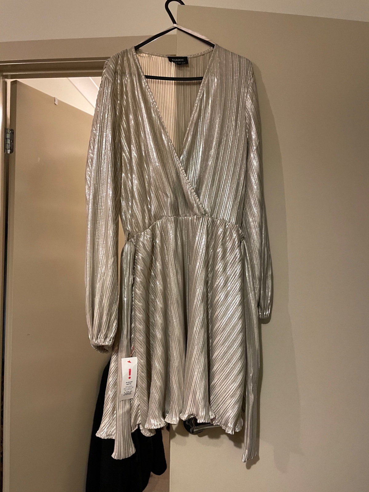 Pleat dress in Champagne BNWT Size 10