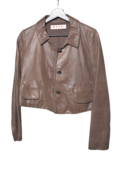 Brown Leather Jacket Size 8