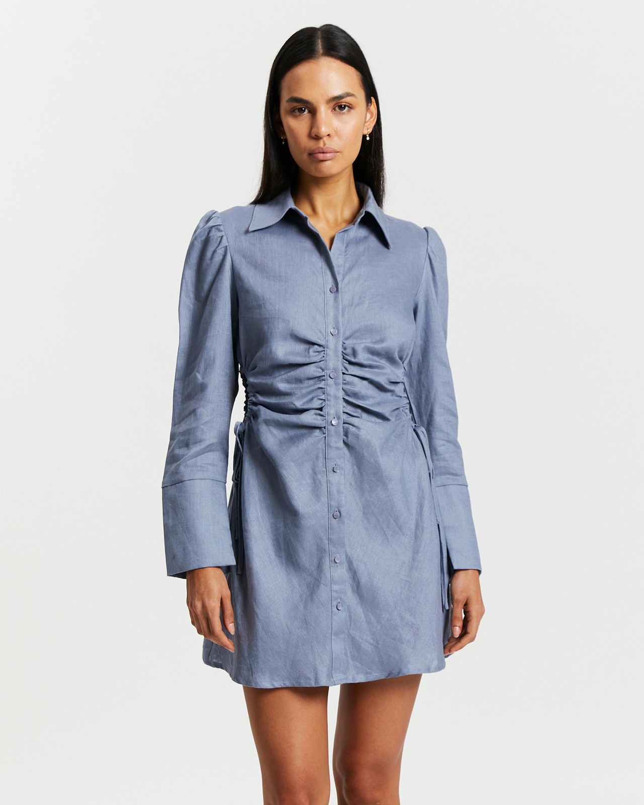Tie Side Linen Shirt Dress BNWT Size 10