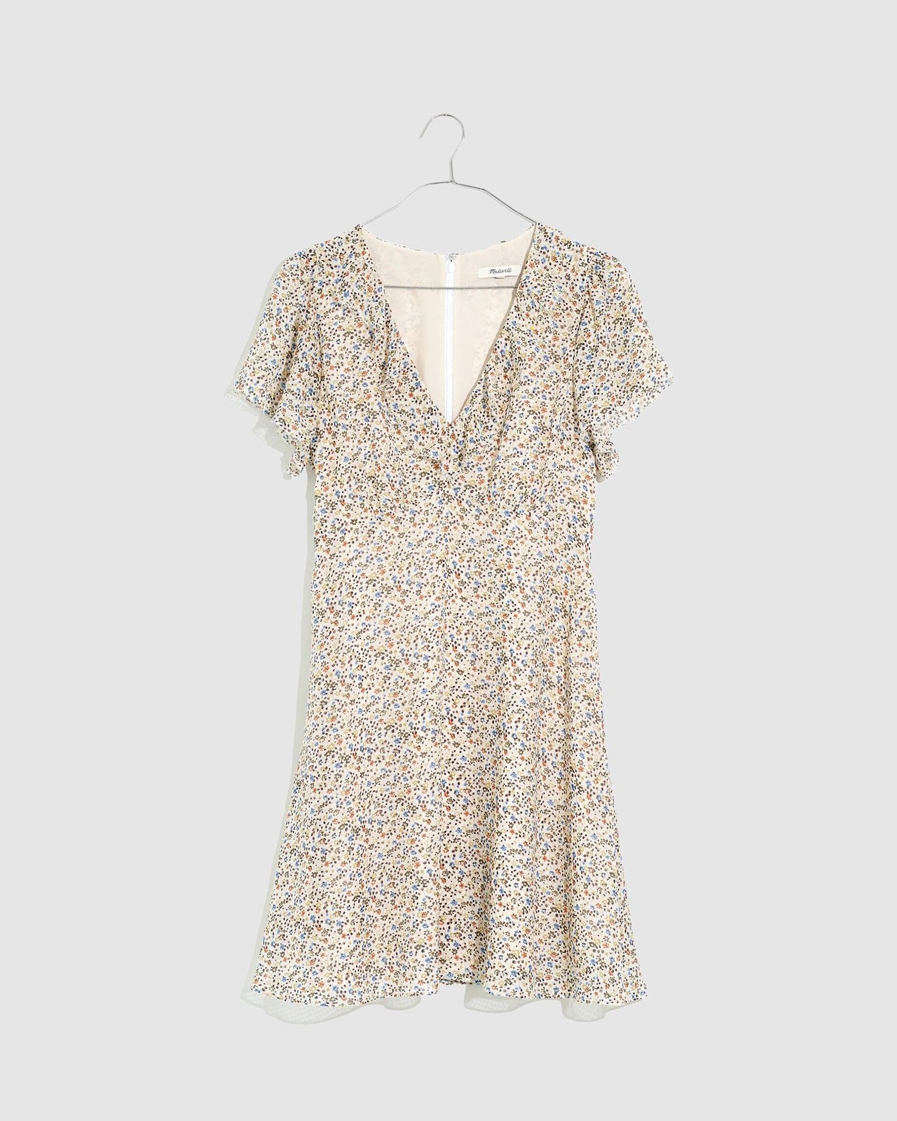 Ruffle Neck Mini Dress