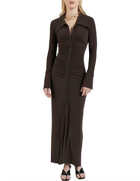 Sylvia Long-Sleeved Maxi Dress Size 10-12 BNWT