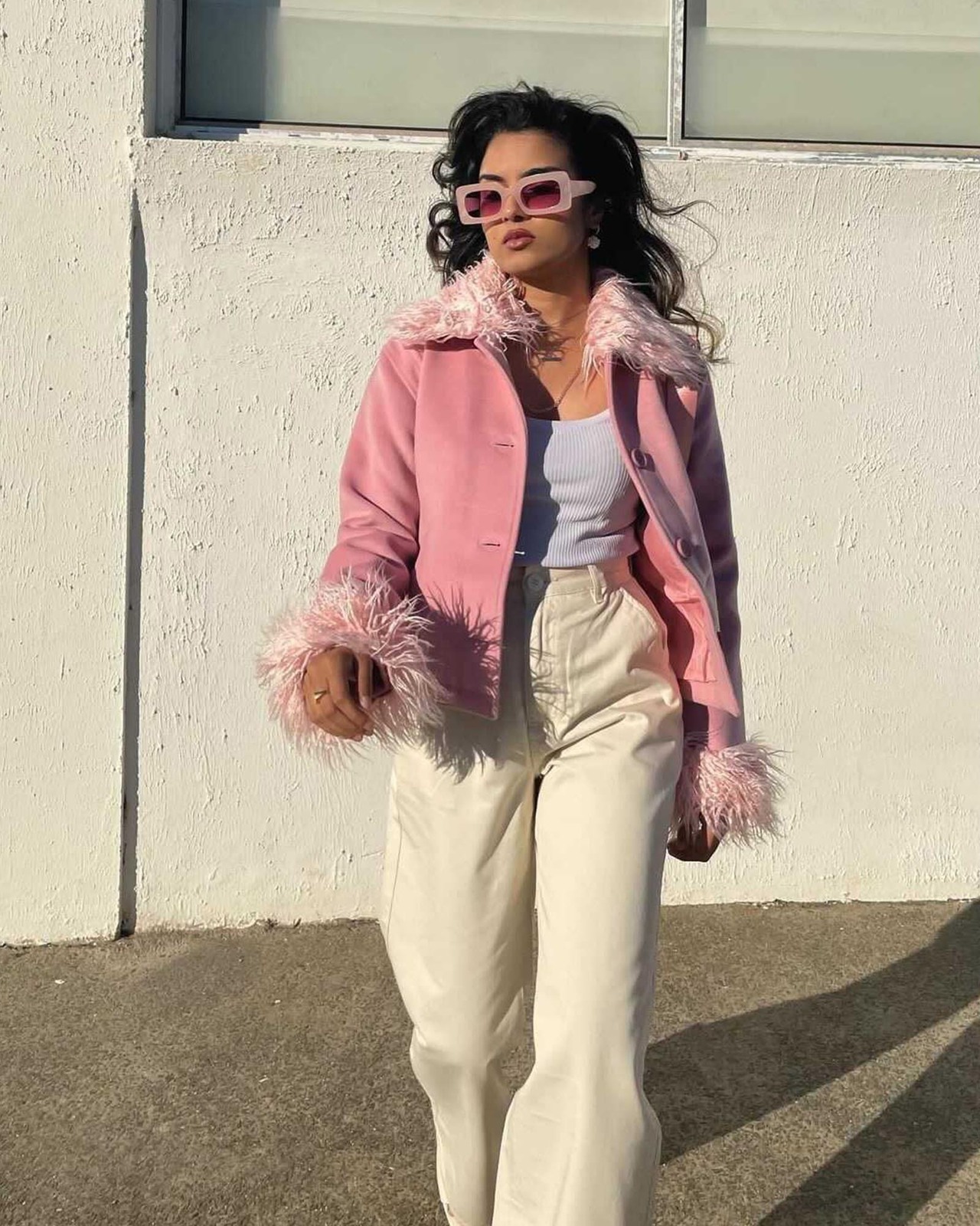 Fashion Forward Faux Fur Jacket Size 6