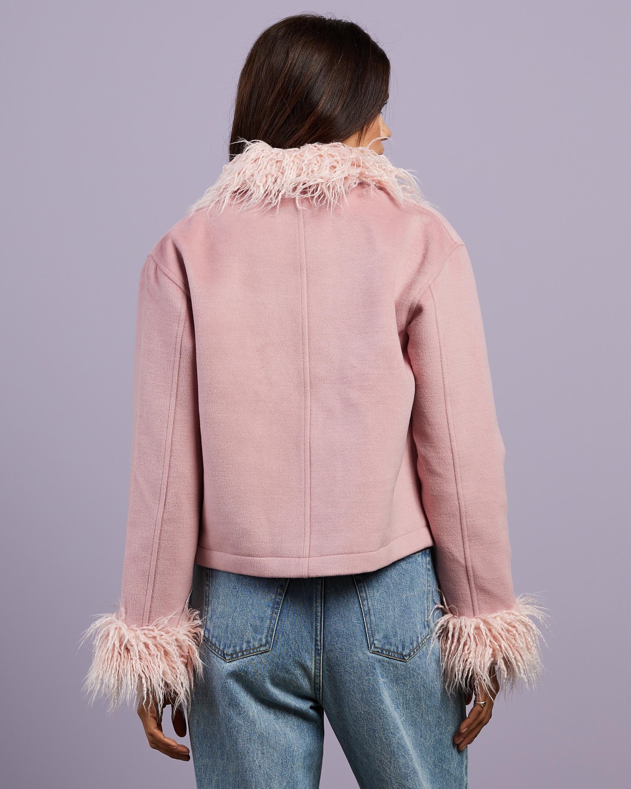 Fashion Forward Faux Fur Jacket Size 6