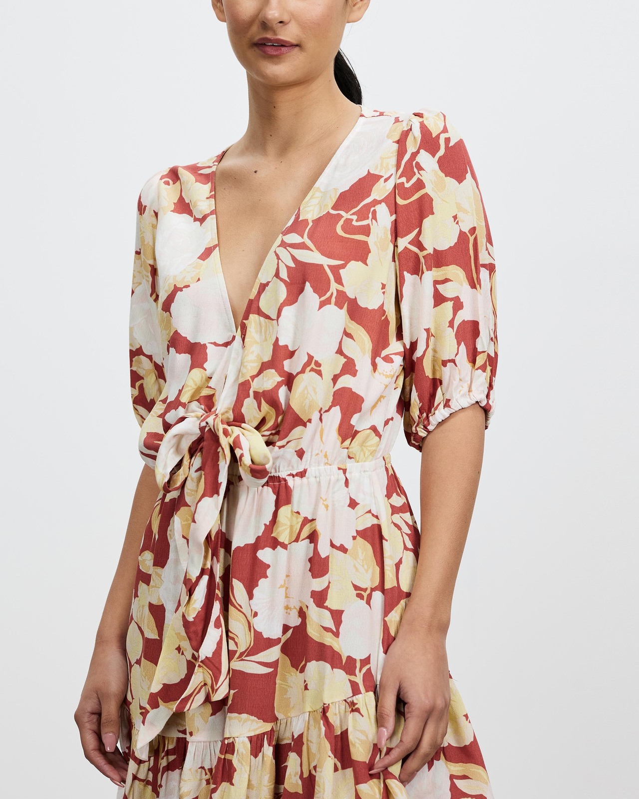 Zanthe Floral Tie-Front Mini Dress