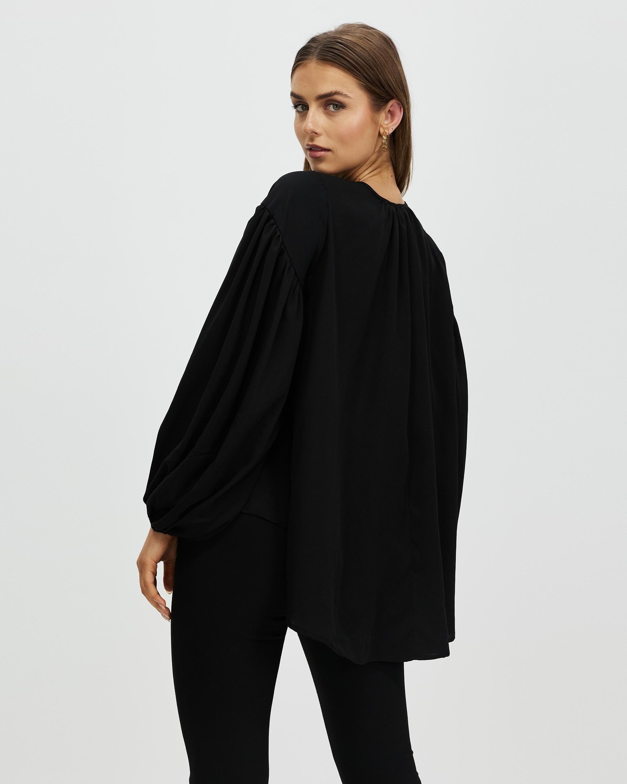 Astrid Tie Neck Blouse Size 8