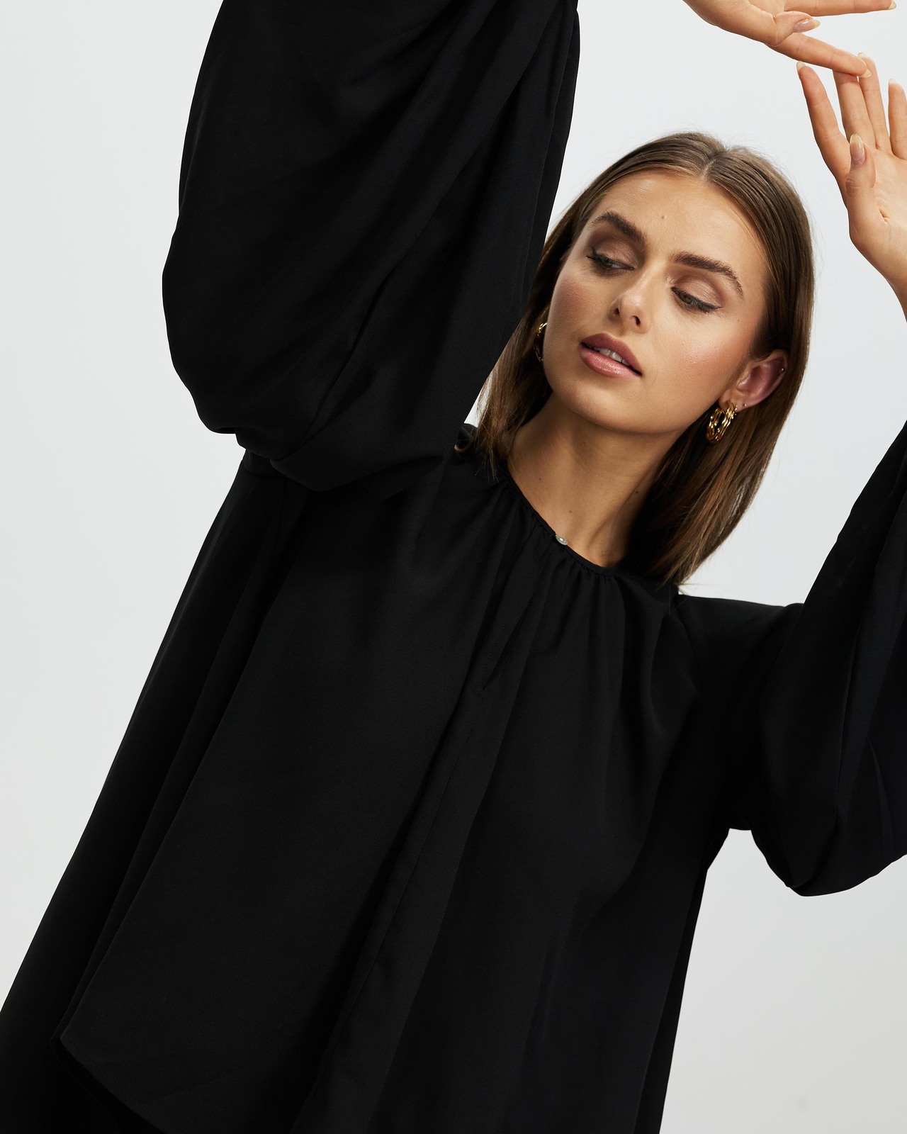 Astrid Tie Neck Blouse Size 8