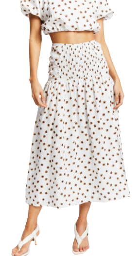 Ruched Linen Midi Skirt BNWT Size 8