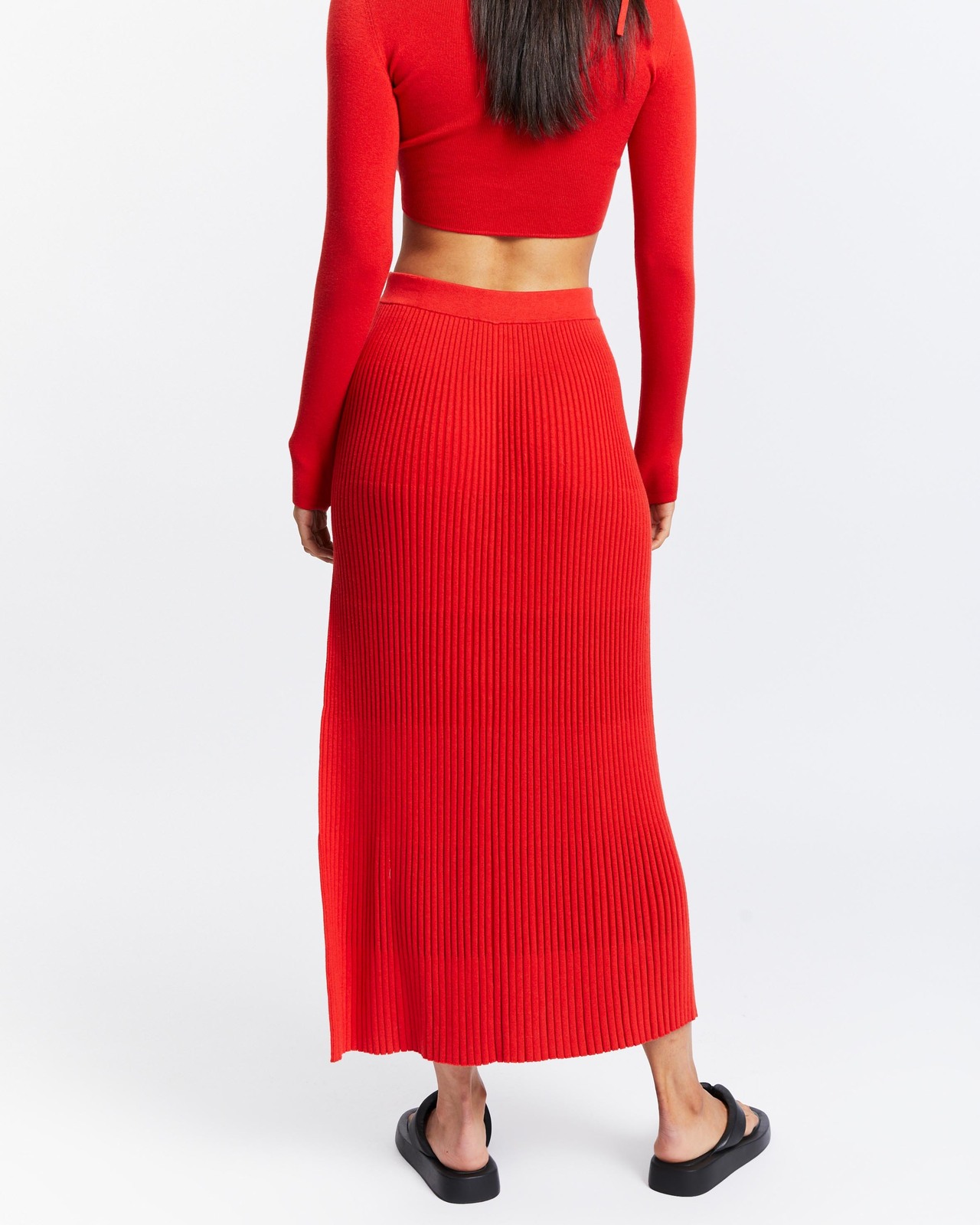Organic Cotton Pleat Knit Skirt