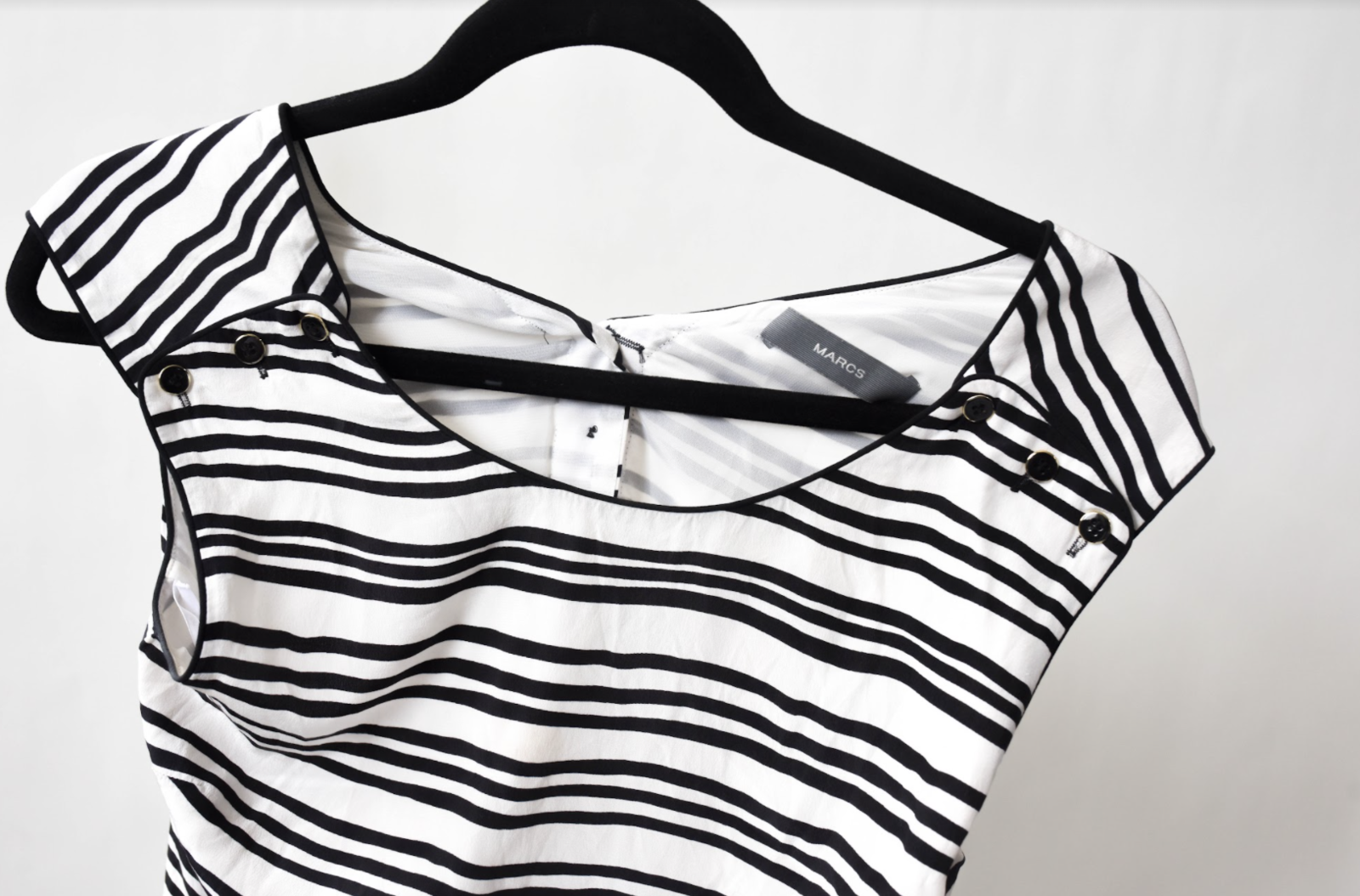 Striped Mini Buttoned Dress Size 10