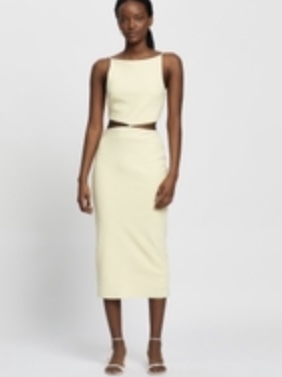 Scout Cut Out Midi Dress in Lemonade Size 8 BNWT