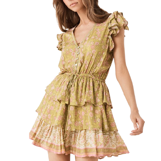spell fairytale anglaise party dress NEW SPELL & THE GYPSY COLLECTIVE Sz XS FAIRYTALE ANGLAISE GOWN EYELET MIDI  DRESS