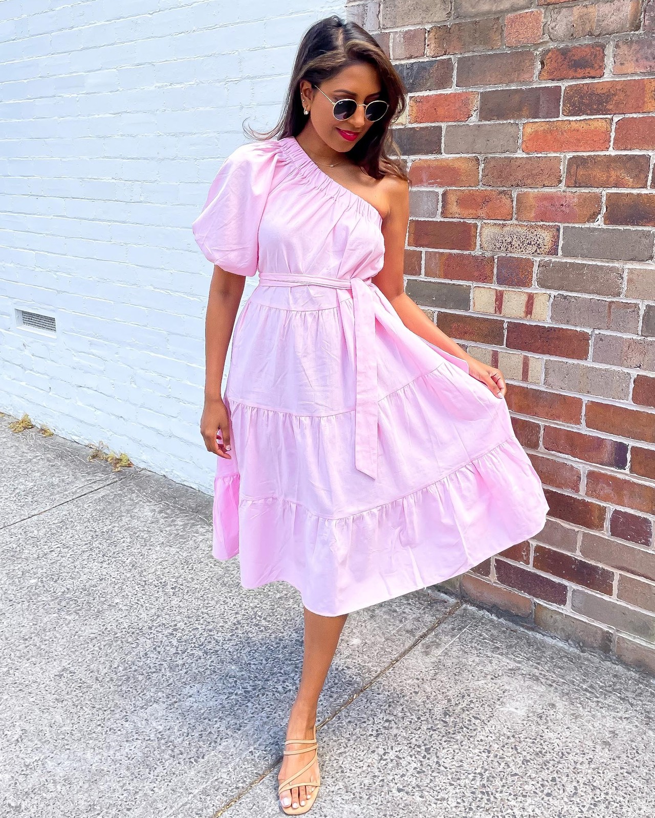 Verona One Shoulder Midi Dress
