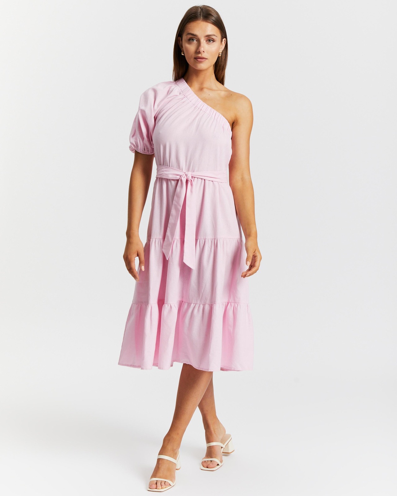 Verona One Shoulder Midi Dress